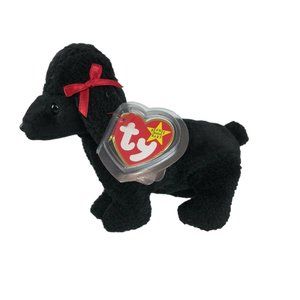 Ty Gigi Black Poodle Dog Plush Stuffed Animal